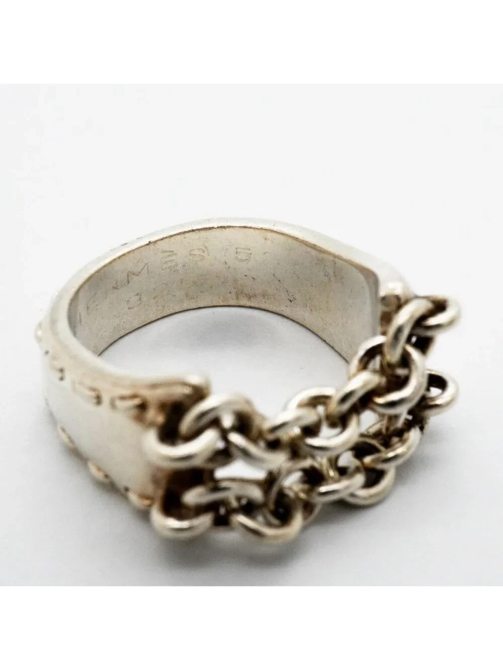 Hermes Ring Mexico Chain 925 Sterling Silver